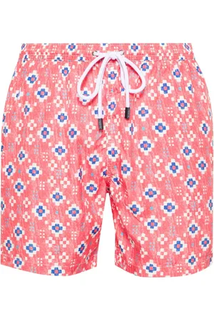 BARBA Shorts de playa con estampado geométrico