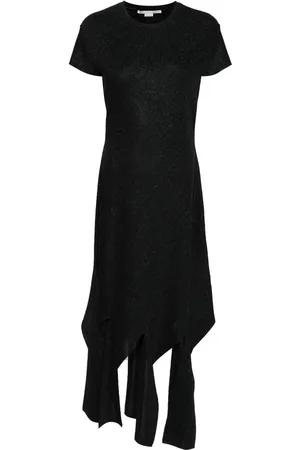 Stella McCartney Vestido midi con diseño tejido de canalé y lurex