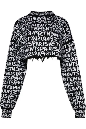 Vetements Suéter tejido con logo grafiti