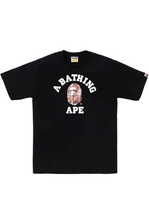 A Bathing Ape Playera con logo estampado