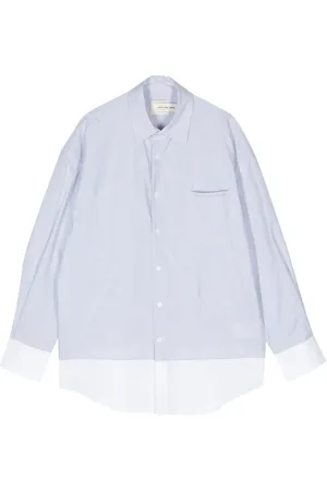 Feng Chen Wang Camisa con logo bordado y diseño patchwork