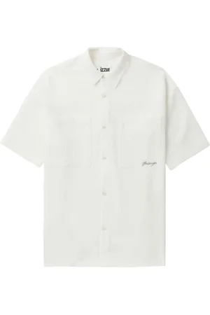 Izzue Camisa de crepé con logo estampado