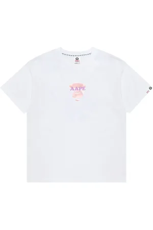 A Bathing Ape Playera con logo estampado