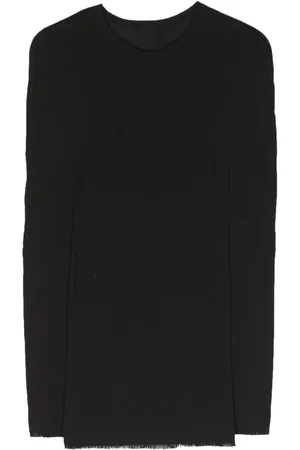 Issey Miyake Top de tejido fino con flecos