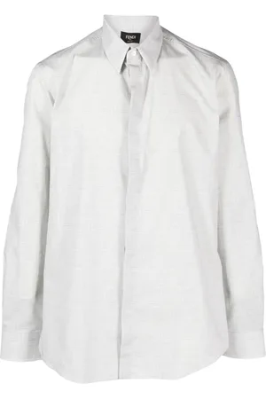 Fendi Camisa con monograma en jacquard