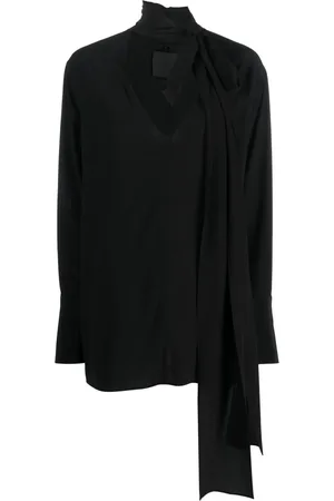 Givenchy Blusa de seda con moño en el cuello