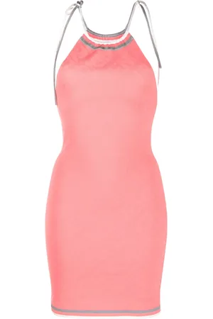 Fendi Vestido tejido con cuello halter