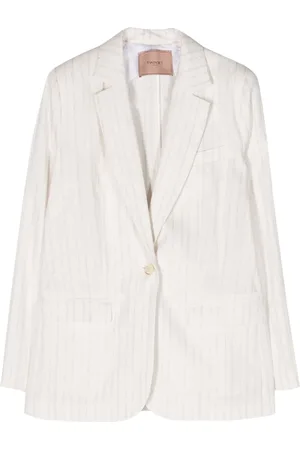 Twin-Set Blazer con rayas estampadas y botones