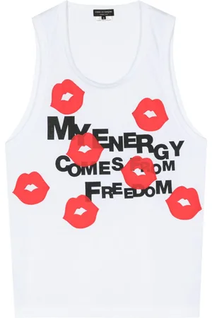 Comme des Garçons Camiseta con estampado Lips