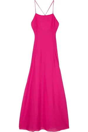 Emporio Armani Vestido largo tejido de canalé