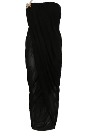 BLUMARINE Vestido largo con apliques de mariposas