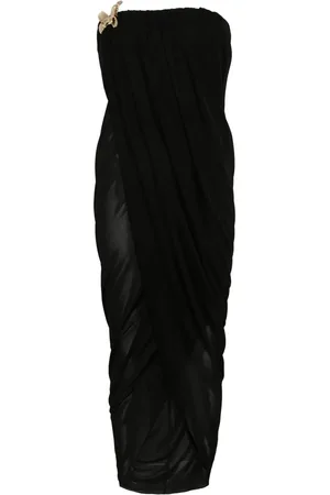 BLUMARINE Vestido largo con apliques de mariposas