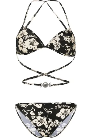 Marine Serre Bikini con estampado floral