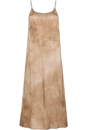 UMA WANG Vestido midi con estampado abstracto