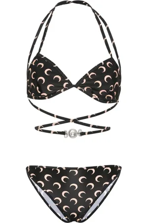 Marine Serre Falda con motivo Crescent Moon