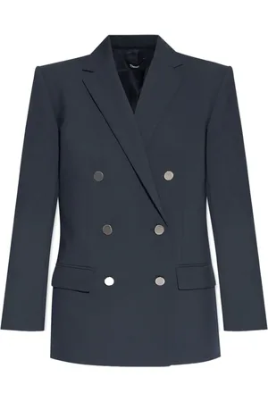 THEORY Blazer con doble botonadura y hombreras