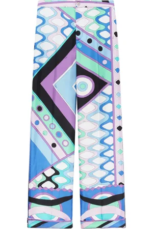 Puccini Pantalones de seda con estampado Vivara