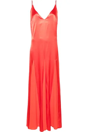 Elisabetta Franchi Vestido largo con efecto satinado