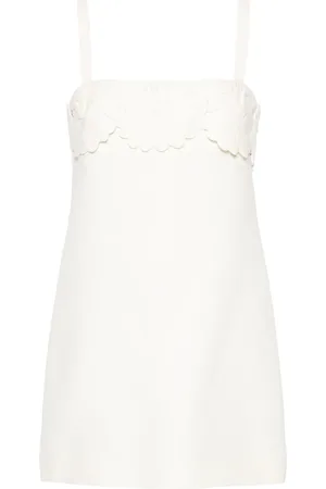 VALENTINO GARAVANI Vestido corto con aplique floral