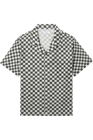 ERL Camisa manga corta con estampado de cuadros