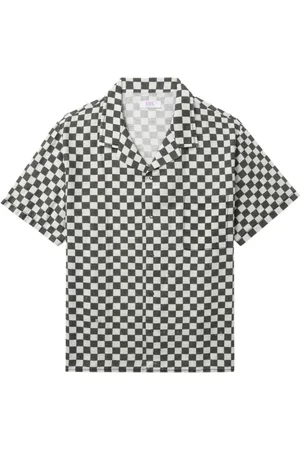 ERL Camisa manga corta con estampado de cuadros