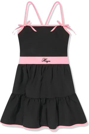 Msgm Vestido con ribete en contraste