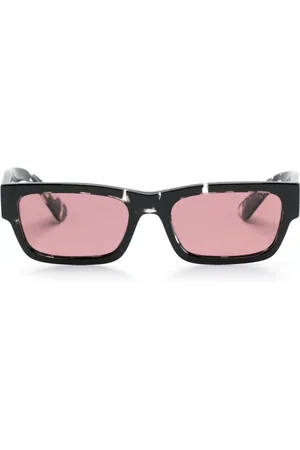 Prada Lentes de sol con armazón rectangular estilo carey