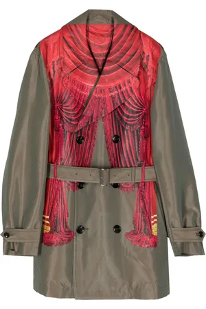 Comme des Garçons Abrigo con estampado gráfico
