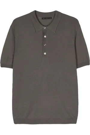 LOW BRAND Playera tipo polo de tejido fino