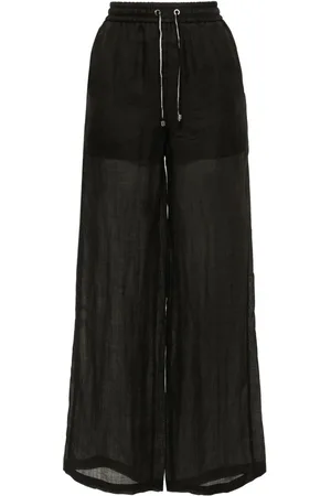 LORENA ANTONIAZZI Pantalones rectos semitransparentes