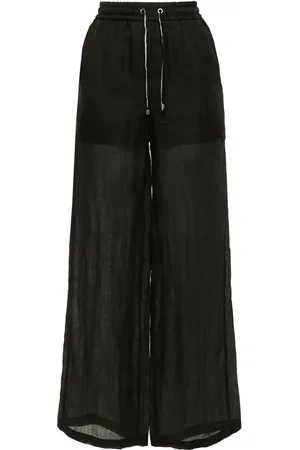 LORENA ANTONIAZZI Pantalones rectos semitransparentes