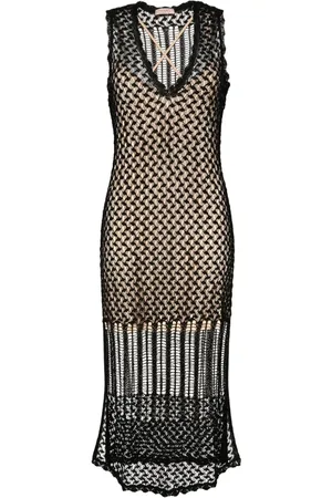 Twin-Set Vestido midi de tejido flojo
