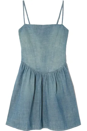 RE/DONE Vestido corto de chambray