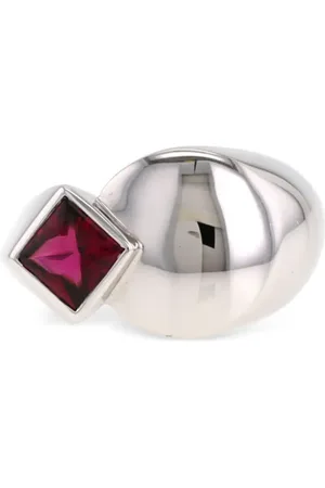 Fred Anillo Modern en oro blanco de 18kt con turmalina