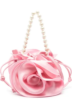 MAGDA BUTRYM Bolsa bucket con aplique de rosa