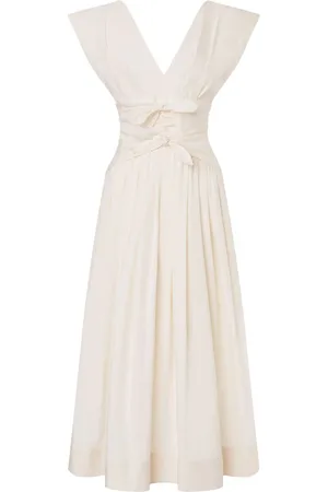 Serafini Vestido midi con detalle de nudo