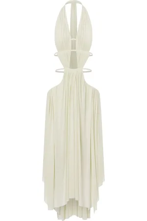 Serafini Vestido drapeado con aberturas