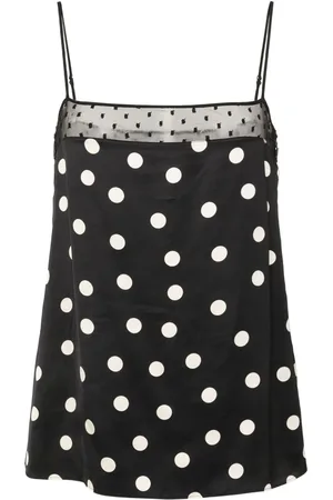 Stella McCartney Top satinado con estampado de lunares