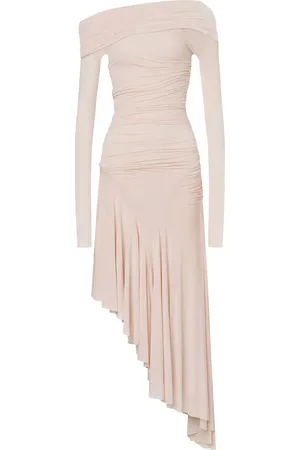 Serafini Vestido midi con diseño asimétrico y drapeado