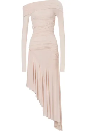 Serafini Vestido midi con diseño asimétrico y drapeado