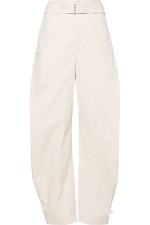 LEMAIRE Pantalones tapered con cinturón