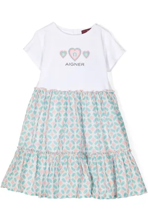 Aigner Vestido con corazones estampados