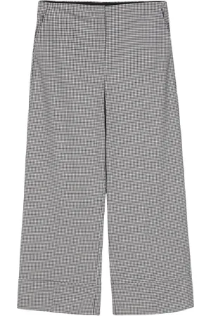 THEORY Pantalones rectos con cuadros estampados