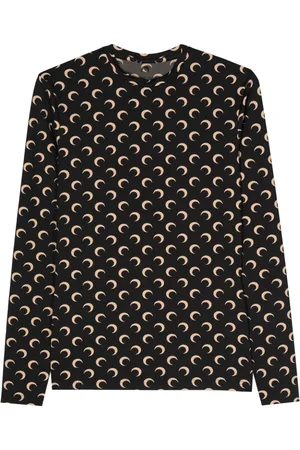 Marine Serre Top con motivo Crescent Moon