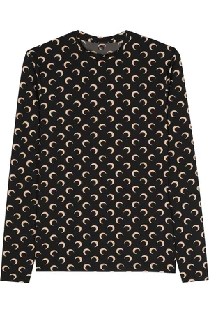 Marine Serre Top con motivo Crescent Moon