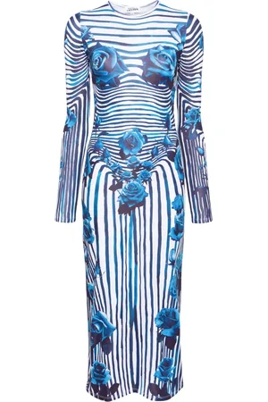 Jean Paul Gaultier Vestido midi Flower Body Morphing
