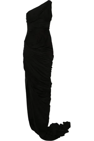 Rick Owens Vestido drapeado con hombro descubierto