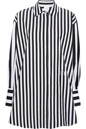 Patou Camisa con rayas estampadas y logo bordado