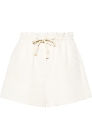 FORTE FORTE Shorts bordados con cordones en la pretina