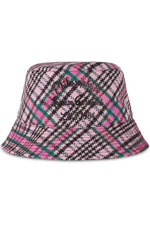 Serafini Gorro de pescador con cuadros estampados